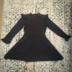 Boohoo Classic Black skater dress size 6